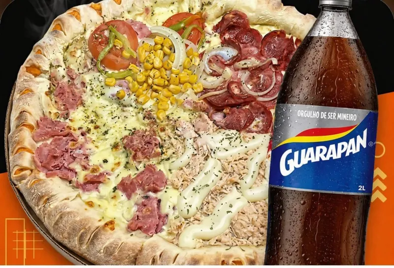 Pizza 4 Sabores Gigante + Guarapan 2L
